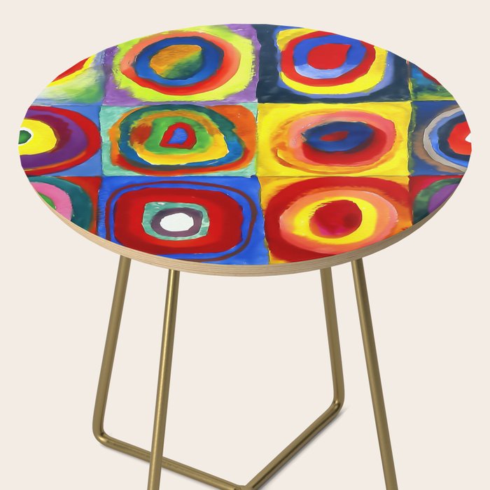 Kandinsky, Farbstudie - Quadrate und konzentrische Ringe, Color Study. Squares with Concentric Circles 1913 Side Table Gallery Image 2