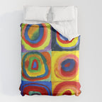 Kandinsky, Farbstudie - Quadrate und konzentrische Ringe, Color Study. Squares with Concentric Circles 1913 Duvet Cover Gallery Image 6