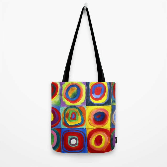 Kandinsky, Farbstudie - Quadrate und konzentrische Ringe, Color Study. Squares with Concentric Circles 1913 Tote Bag Gallery Image 2