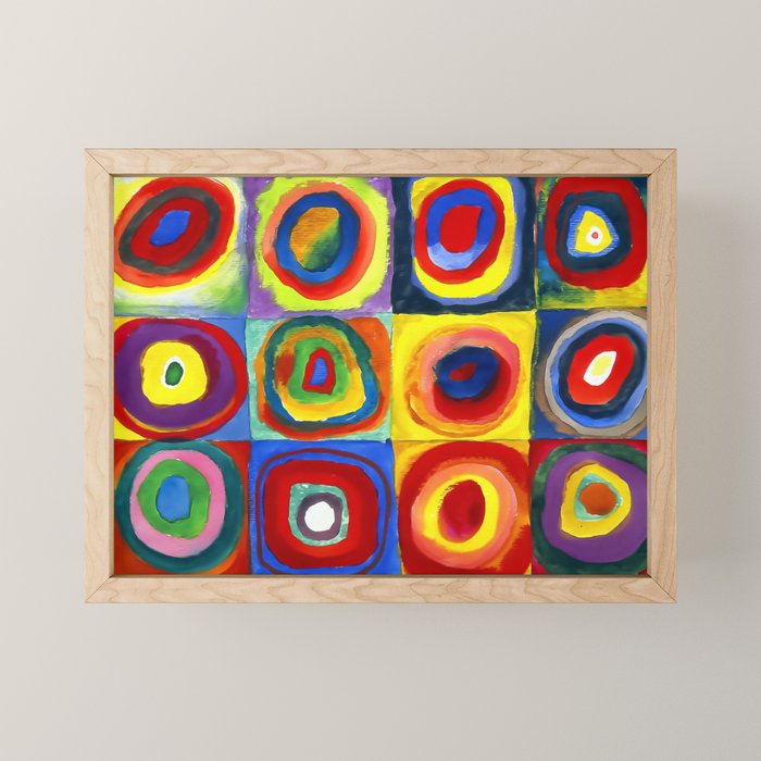 Kandinsky, Farbstudie - Quadrate und konzentrische Ringe, Color Study. Squares with Concentric Circles 1913 Mini Art Print Gallery Image 1