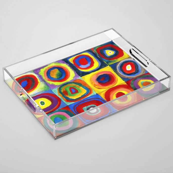 Kandinsky, Farbstudie - Quadrate und konzentrische Ringe, Color Study. Squares with Concentric Circles 1913 Acrylic Tray Gallery Image 1