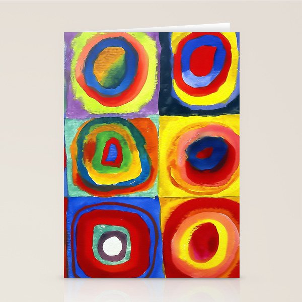 Kandinsky, Farbstudie - Quadrate und konzentrische Ringe, Color Study. Squares with Concentric Circles 1913 Stationery Card Gallery Image 2
