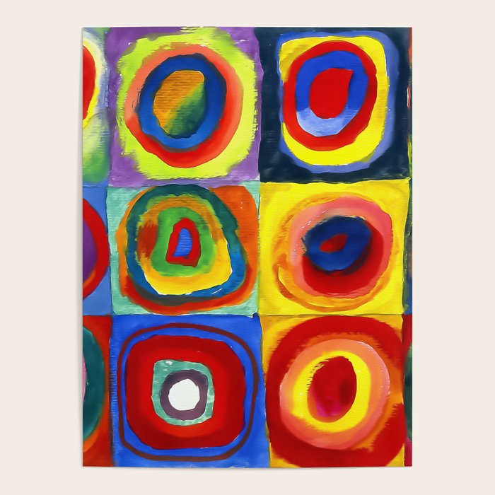 Kandinsky, Farbstudie - Quadrate und konzentrische Ringe, Color Study. Squares with Concentric Circles 1913 Poster Gallery Image 4