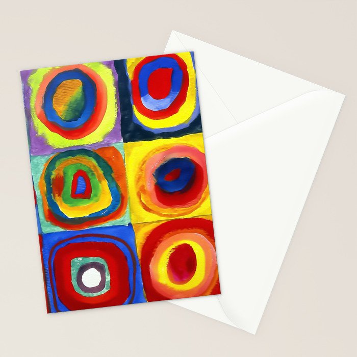 Kandinsky, Farbstudie - Quadrate und konzentrische Ringe, Color Study. Squares with Concentric Circles 1913 Stationery Card Gallery Image 2