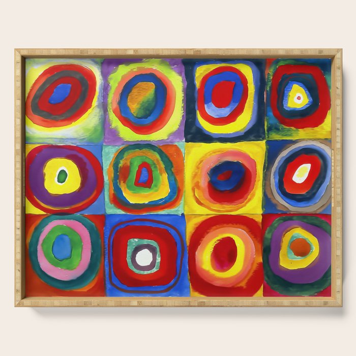 Kandinsky, Farbstudie - Quadrate und konzentrische Ringe, Color Study. Squares with Concentric Circles 1913 Serving Tray Gallery Image 1