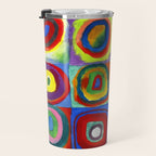 Kandinsky, Farbstudie - Quadrate und konzentrische Ringe, Color Study. Squares with Concentric Circles 1913 Travel Mug Gallery Image 3