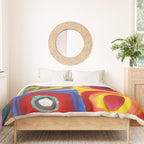 Kandinsky, Farbstudie - Quadrate und konzentrische Ringe, Color Study. Squares with Concentric Circles 1913 Duvet Cover Gallery Image 3