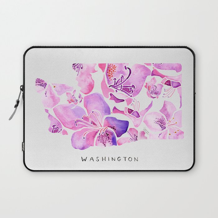 Washington State Rhododendron Laptop Sleeve Gallery Image 1