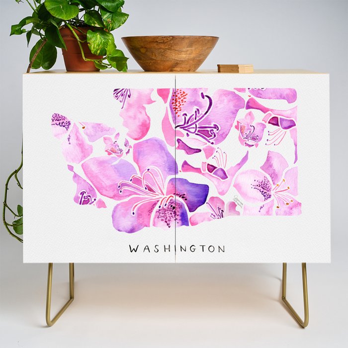 Washington State Rhododendron Credenza Gallery Image 1