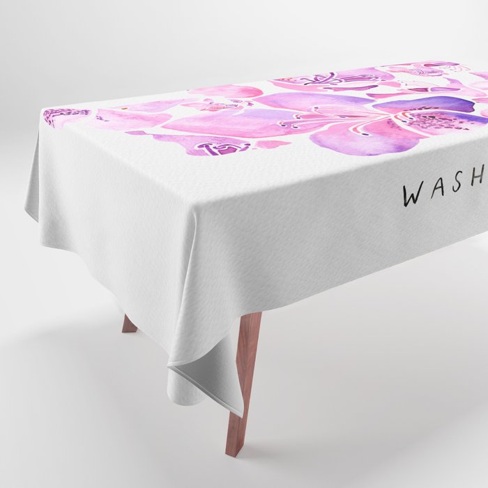 Washington State Rhododendron Tablecloth Gallery Image 1