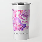 Washington State Rhododendron Travel Mug Gallery Image 1