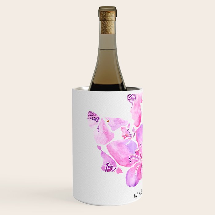 Washington State Rhododendron Wine Chiller Gallery Image 2