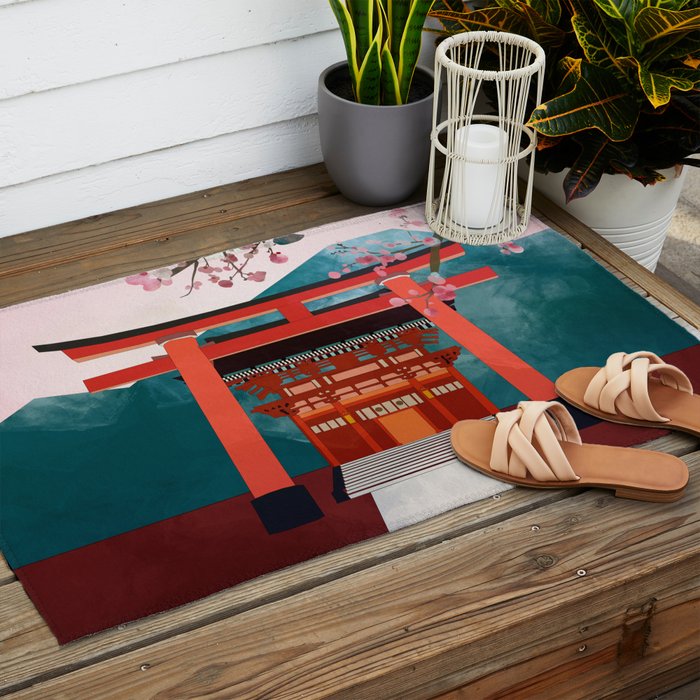 kyoto japan travel Outdoor Rug Gallery Image 2
