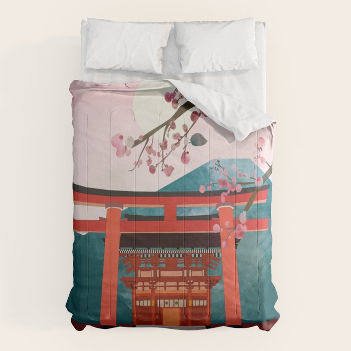kyoto japan travel Comforter Gallery Image 1