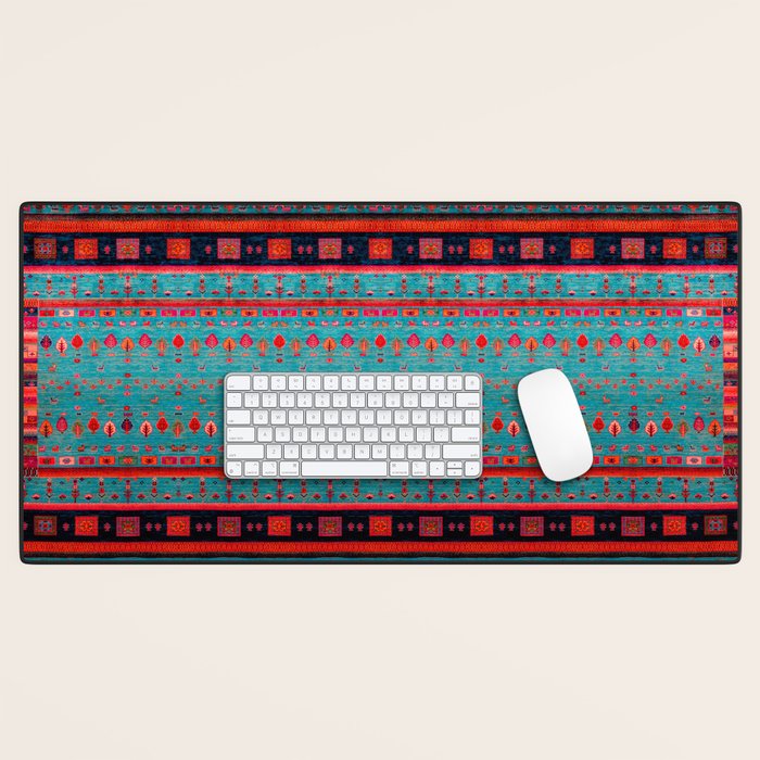 Traditional Berber Bohemian Moroccan Handmade Fabric Style Fall Autumn Color Inspiration Desk Mat Gallery Image 1