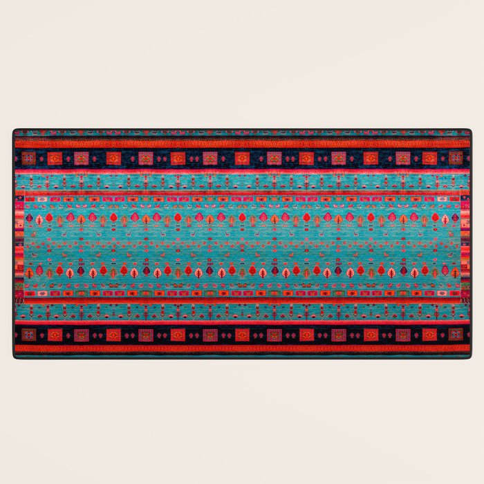 Traditional Berber Bohemian Moroccan Handmade Fabric Style Fall Autumn Color Inspiration Desk Mat Gallery Image 3