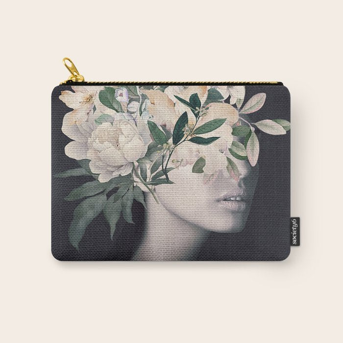 WOMAN WITH FLOWERS 23 Carry All Pouch Gallery Image 1