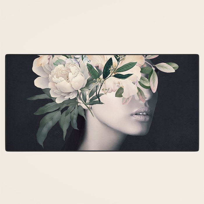 WOMAN WITH FLOWERS 23 Desk Mat Gallery Image 3