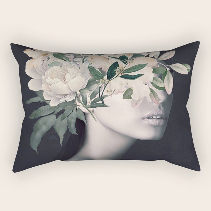 WOMAN WITH FLOWERS 23 Rectangular Pillow Gallery Image 1