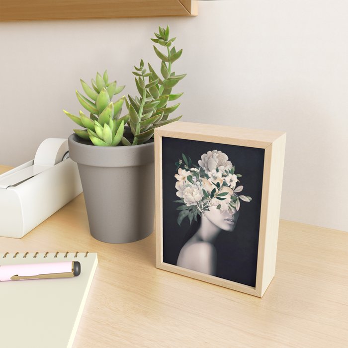 WOMAN WITH FLOWERS 23 Mini Art Print Gallery Image 2