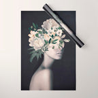 WOMAN WITH FLOWERS 23 Wrapping Paper Gallery Image 1