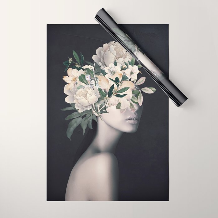 WOMAN WITH FLOWERS 23 Wrapping Paper Gallery Image 1