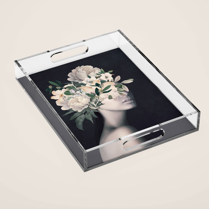 WOMAN WITH FLOWERS 23 Acrylic Tray Gallery Image 1