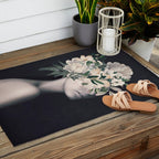 WOMAN WITH FLOWERS 23 Outdoor Rug Gallery Image 2