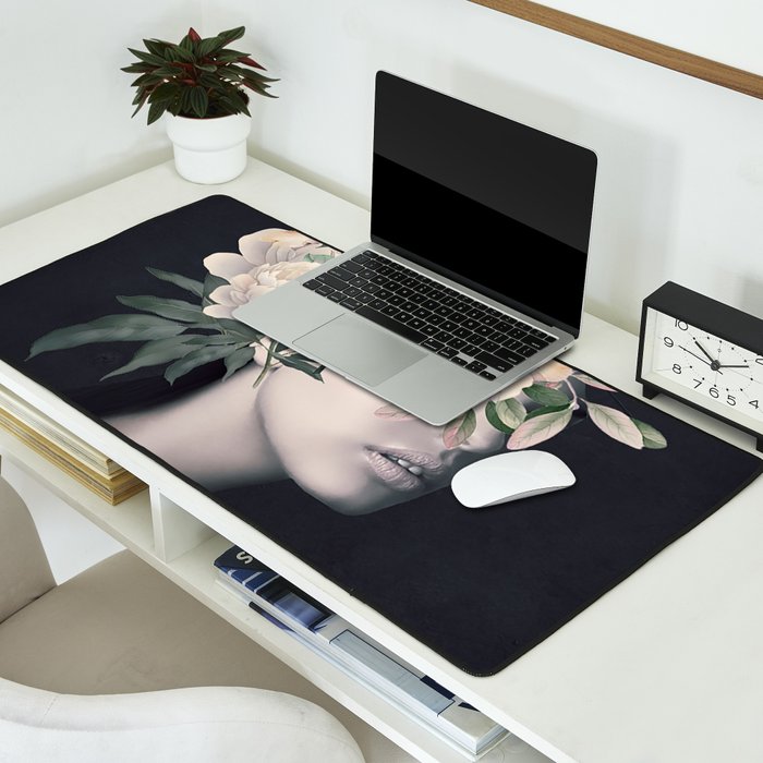 WOMAN WITH FLOWERS 23 Desk Mat Gallery Image 2