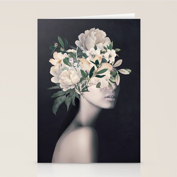 WOMAN WITH FLOWERS 23 Stationery Card Gallery Image 2