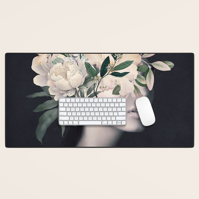 WOMAN WITH FLOWERS 23 Desk Mat Gallery Image 1