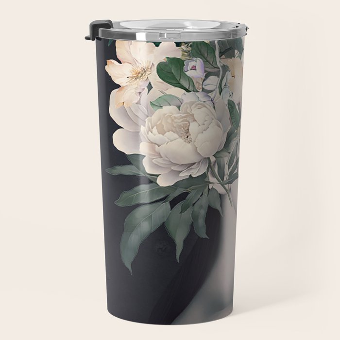 WOMAN WITH FLOWERS 23 Travel Mug Gallery Image 3
