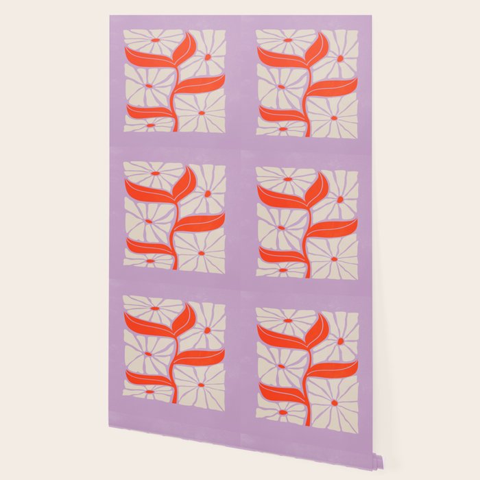 Plum & Flamingo: Les Fleurs | Flower Market Color Series 06 Wallpaper Gallery Image 2