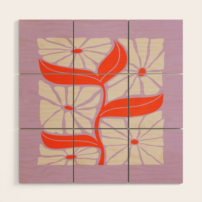 Plum & Flamingo: Les Fleurs | Flower Market Color Series 06 Wood Wall Art Gallery Image 1