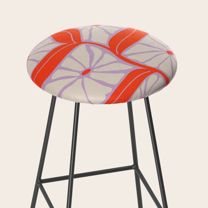 Plum & Flamingo: Les Fleurs | Flower Market Color Series 06 Stool Gallery Image 2