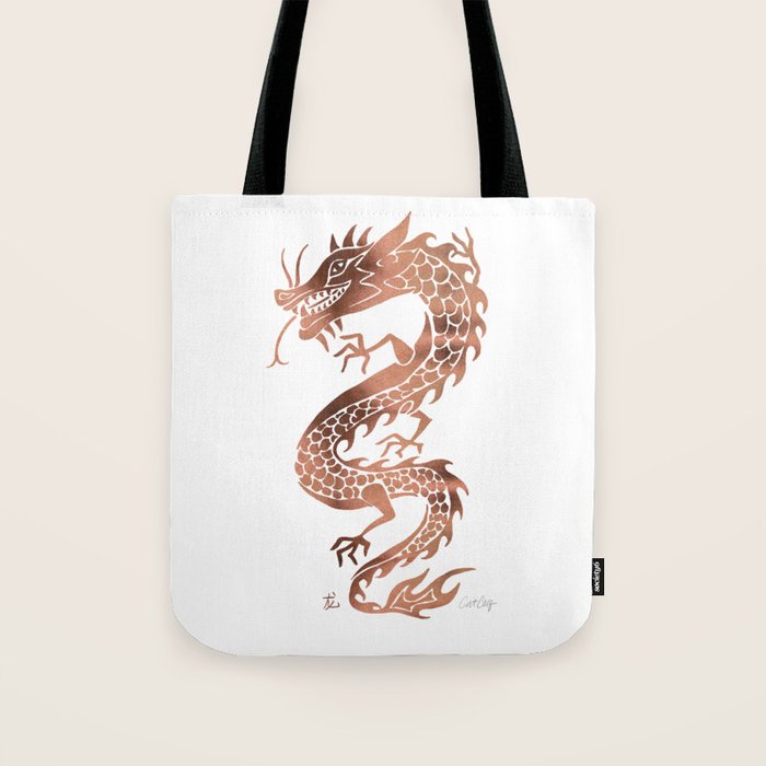 Chinese Dragon - Rose Gold Palette Tote Bag Gallery Image 1