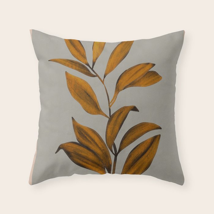 Abstract Art /Minimal Plant 78 Throw Pillow Gallery Image 1