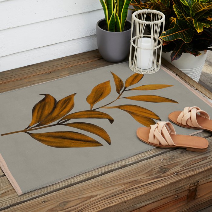 Abstract Art /Minimal Plant 78 Outdoor Rug Gallery Image 2
