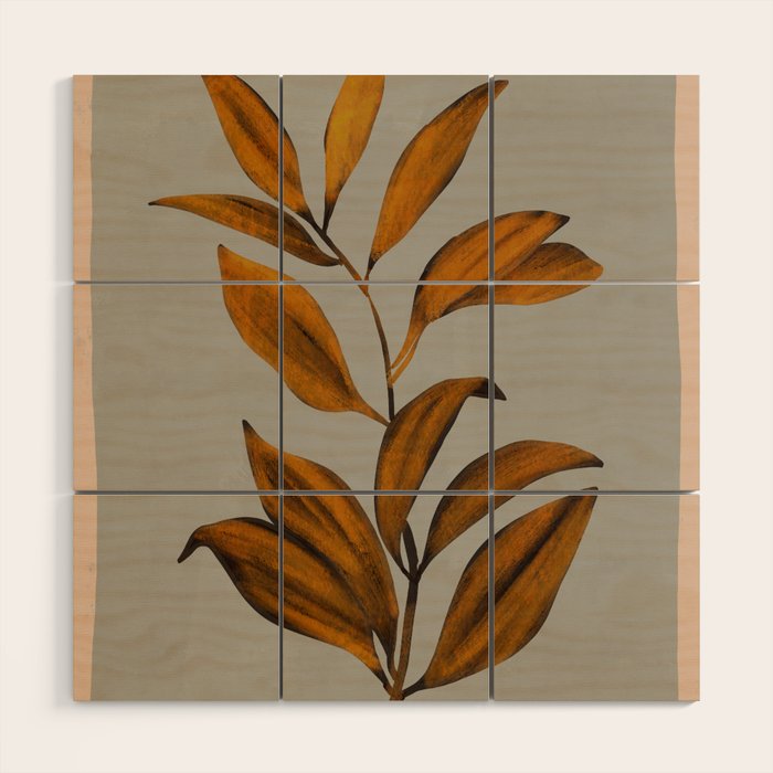 Abstract Art /Minimal Plant 78 Wood Wall Art Gallery Image 1