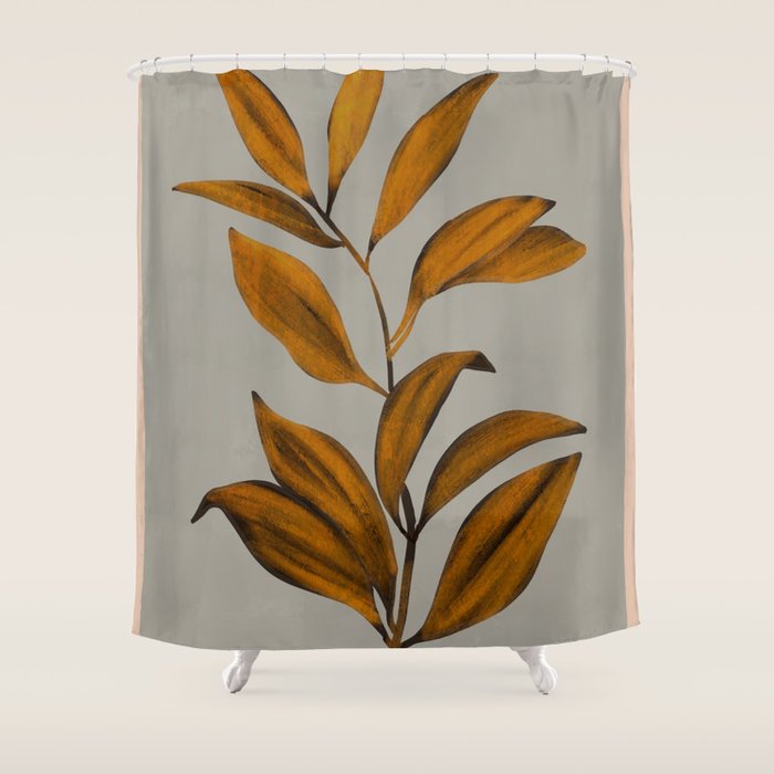 Abstract Art /Minimal Plant 78 Shower Curtain Gallery Image 1