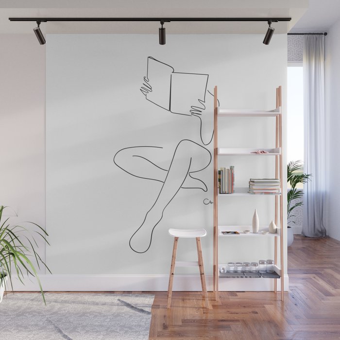 Reading Naked n.3 Wall Mural Gallery Image 1