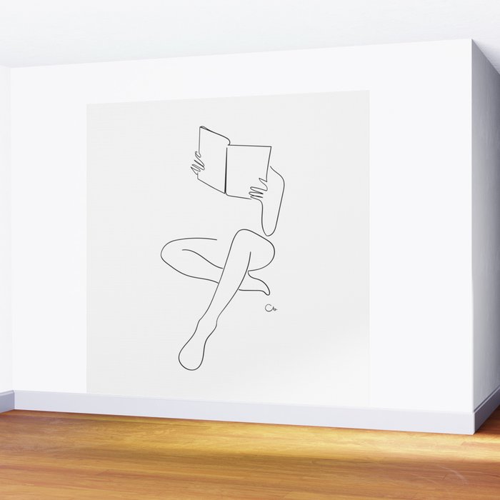 Reading Naked n.3 Wall Mural Gallery Image 2