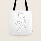 Reading Naked n.3 Tote Bag Gallery Image 1