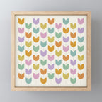 Spring Tulips X Rainbow Mid Century Flowers Mini Art Print Gallery Image 1