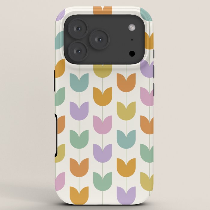 Spring Tulips X Rainbow Mid Century Flowers iPhone Case Gallery Image 7