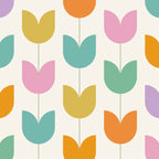 Spring Tulips X Rainbow Mid Century Flowers Coffee Mug Gallery Image 2