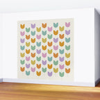 Spring Tulips X Rainbow Mid Century Flowers Wall Mural Gallery Image 2