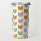 Spring Tulips X Rainbow Mid Century Flowers Travel Mug Gallery Image 2