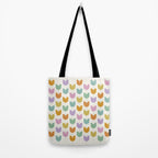 Spring Tulips X Rainbow Mid Century Flowers Tote Bag Gallery Image 2