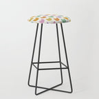 Spring Tulips X Rainbow Mid Century Flowers Stool Gallery Image 1